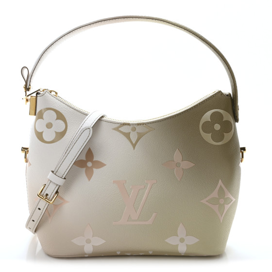 Pre-owned Louis Vuitton Empreinte Monogram Giant By The Pool Marshmallow Hobo Sunset Khaki
