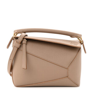 Pre-owned Loewe Calfskin Mini Puzzle Edge Bag Sand