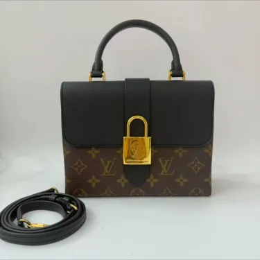 Pre-owned BJ1102505011 Louis Vuitton Locky BB Monogram Black Calfskin Top Handle Bag Shouder Bag