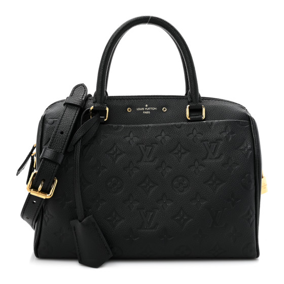 Pre-owned Louis Vuitton Empreinte Speedy Bandouliere 25 NM Black