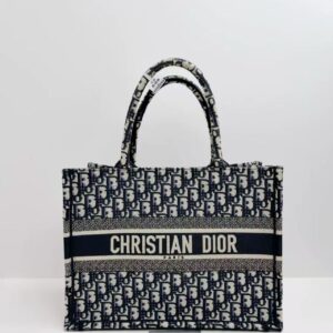 Pre-owned Dior Book Blue Canvas Tote Bag BJ1102504090