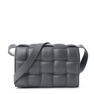 Pre-owned Bottega Veneta Nappa Maxi Intreccio Padded Cassette Crossbody Bag Thunder