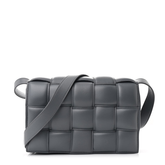 Pre-owned Bottega Veneta Nappa Maxi Intreccio Padded Cassette Crossbody Bag Thunder