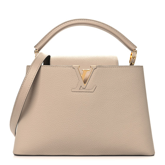 Pre-owned Louis Vuitton Taurillon Capucines MM Galet