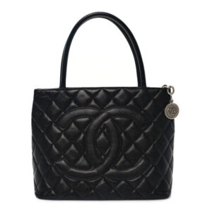 Pre-owned Chanel Caviar Quilted Medallion Tote Black