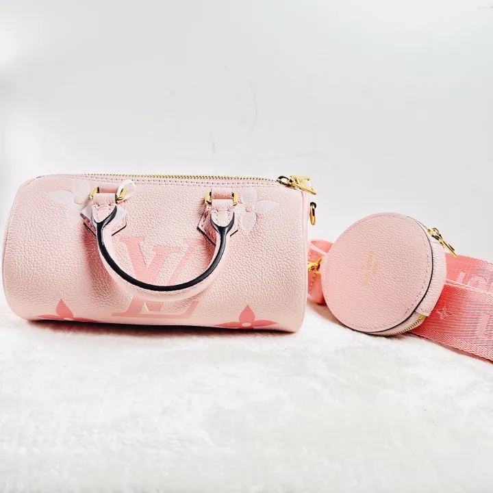 Pre-owned Louis Vuitton Papillon Pink Cowhide Handbag Shoulder Bag BJ2021 later