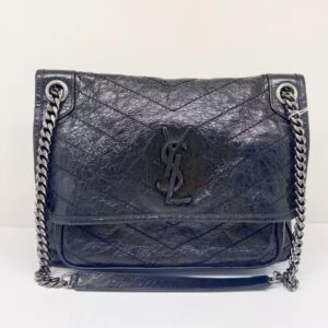 Pre-owned BJ110990501 YSL Niki Black Shouder Bag Calfakin