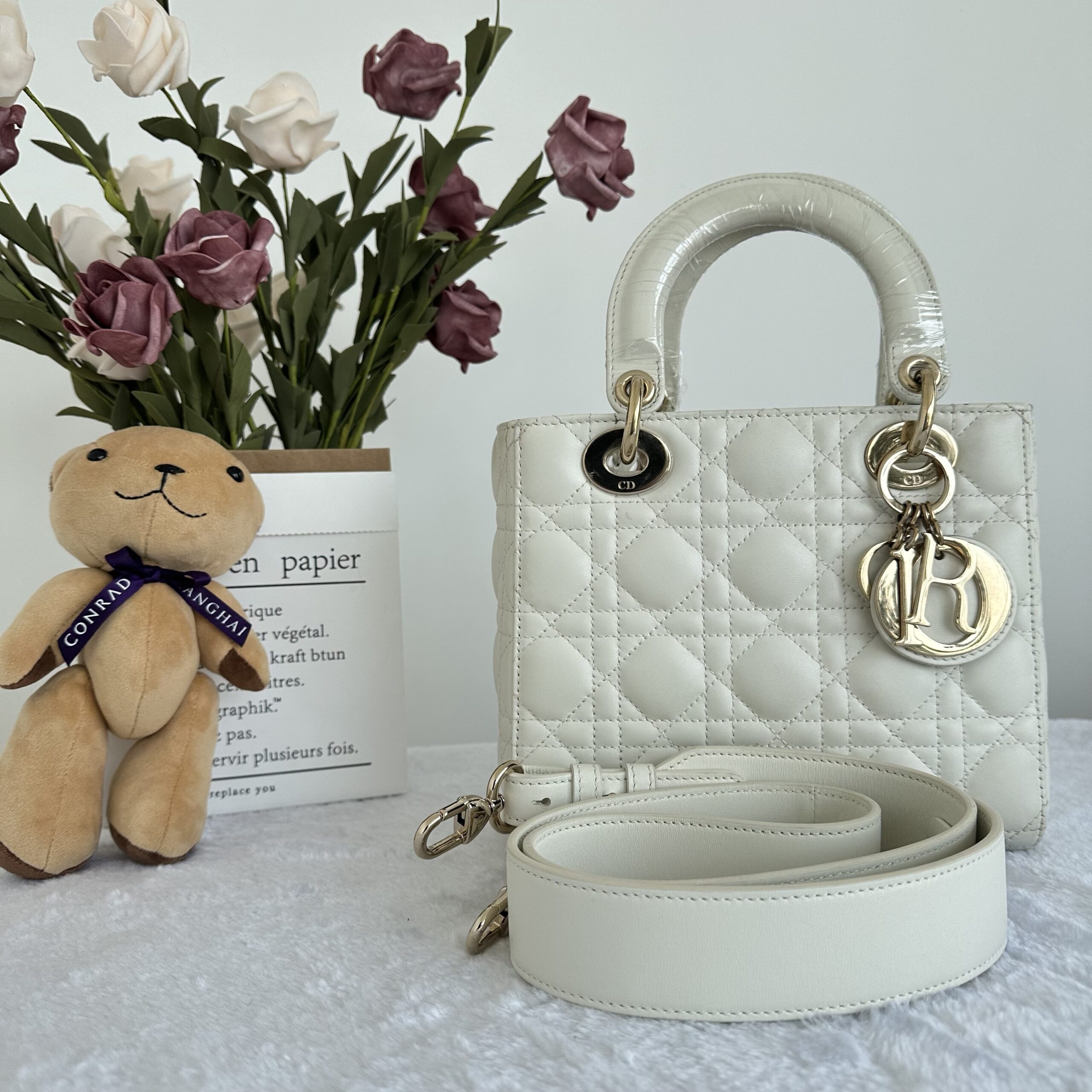 Pre-owned BJ1109905018 Dior Lady Dior Lambskin Shouder Bag
